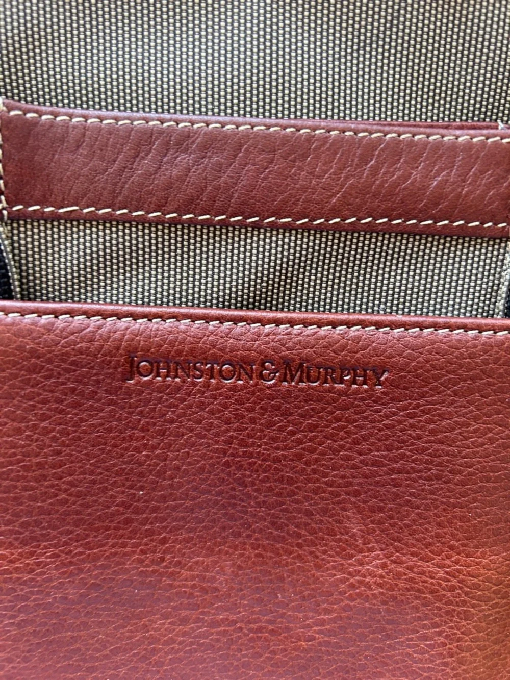 Men's Brown Leather Sleeve - Elegant Pebbled Finish